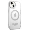 Guess GUHMP14SHTRMS iPhone 14 / 15 / 13 6.1 srebrny/silver hard case Metal Outline Magsafe