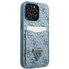 Guess GUHCP13LP4TPB iPhone 13 Pro / 13 6,1 niebieski/blue hardcase 4G Triangle Logo Cardslot
