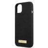 Guess GUHMP13MSPLK iPhone 13 / 14 / 15 6.1 czarny/black hard case Silicone Logo Plate MagSafe