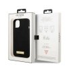 Guess GUHMP13MSPLK iPhone 13 / 14 / 15 6.1 czarny/black hard case Silicone Logo Plate MagSafe