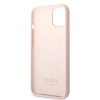 Guess GUHMP13MSBPLP iPhone 13 / 14 / 15 6.1 różowy/pink hard case Silicone Logo Plate MagSafe