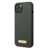 Guess GUHMP13MSBPLA iPhone 13 / 14 / 15 6.1 zielony/khaki hard case Silicone Logo Plate MagSafe