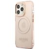 Guess GUHMP13LHTCMP iPhone 13 Pro / 13 6,1 różowy/pink hard case Gold Outline Translucent MagSafe