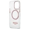 Guess GUHMP13LHTRMP iPhone 13 Pro / 13 6,1 różowy/pink hard case Metal Outline Magsafe