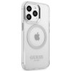 Guess GUHMP13LHTRMS iPhone 13 Pro / 13 6,1 srebrny/silver hard case Metal Outline Magsafe