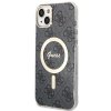 Zestaw Guess GUBPP14MH4EACSK Case+ Charger iPhone 14 Plus / 15 Plus 6.7 czarny/black hard case 4G Print MagSafe