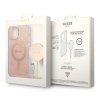 Zestaw Guess GUBPP12MH4EACSP Case+ Charger iPhone 12/12 Pro różowy/pink hard case 4G Print MagSafe