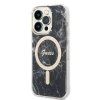 Zestaw Guess GUBPP14XHMEACSK Case+ Charger iPhone 14 Pro Max 6,7 czarny/black hard case Marble MagSafe