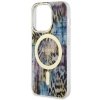 Guess GUHMP14XHLEOPWB iPhone 14 Pro Max 6.7 niebieski/blue hardcase Leopard MagSafe