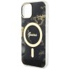 Guess GUHMP14SHTMRSK iPhone 14 / 15 / 13 6.1 czarny/black hardcase Golden Marble MagSafe