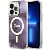 Guess GUHMP14XHTMRSU iPhone 14 Pro Max 6.7 purpurowy/purple hardcase Golden Marble MagSafe