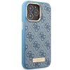 Guess GUHMP14LU4GPRB iPhone 14 Pro 6.1 niebieski/blue hard case 4G Logo Plate MagSafe
