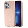 Guess GUHCP15LPCRTHCP iPhone 15 Pro 6.1 różowy/pink hardcase Croco Triangle Metal Logo
