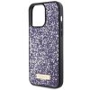 Guess GUHCP15LPFGSBSP iPhone 15 Pro 6.1 fioletowy/purple hardcase Rhinestone Metal Logo
