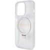 Guess GUHMP15LHRSGSD iPhone 15 Pro 6.1 przezroczysty/transparent hardcase Ring Stand Script Glitter MagSafe