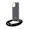 Guess GUHCP15SHC4SEK iPhone 15 / 14 / 13 6.1 czarny/black hardcase Crossbody Cord 4G Print