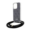 Guess GUHCP15XHC4SEK iPhone 15 Pro Max 6.7 czarny/black hardcase Crossbody Cord 4G Print