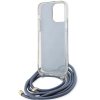 Guess GUHCP15LHC4SEB iPhone 15 Pro 6.1 niebieski/blue hardcase Crossbody Cord 4G Print