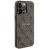 Guess GUHMP14LG4GFRW iPhone 14 Pro 6.1 brązowy/brown hardcase 4G Collection Leather Metal Logo MagSafe