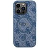 Guess GUHMP14XG4GFRB iPhone 14 Pro Max 6.7 niebieski/blue hardcase 4G Collection Leather Metal Logo MagSafe