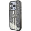 Guess GUHCP15XLFCSEGK iPhone 15 Pro Max 6.7 czarny/black hardcase Liquid Glitter Gold Stripes