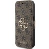 Guess GUBKP15L4GMGBR iPhone 15 Pro 6.1 brązowy/book book 4G Metal Logo