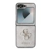Guess GUHCZF64GMGPI Z Flip6 F741różowy/pink Leather 4G Metal Logo