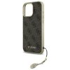 Guess GUHCP16LGF4GBR iPhone 16 Pro 6.3  brązowy/brown hardcase 4G Charms Collection