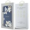 Etui Guess Grained Printed Flower        Pattern MagSafe do iPhone 16 niebieski