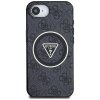 Etui Guess IML Metal Glitter 4G Circle   Triangle MagSafe do iPhone 16e czarny