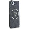 Etui Guess IML Metal Glitter 4G Circle   Triangle MagSafe do iPhone 16e czarny