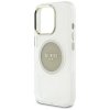 Etui Guess IML Metal Colored Circle      Classic Logo MagSafe do iPhone 16 Pro Max szary