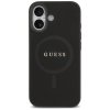 Etui Guess Saffiano Classic Logo MagSafe do iPhone 17 czarny