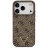 Etui Guess Leather 4G Triangle Strass    MagSafe do iPhone 17 Pro brązowy