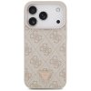 Etui Guess Leather 4G Triangle Strass    MagSafe do iPhone 17 Pro różowy