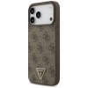 Etui Guess Leather 4G Triangle Strass    MagSafe do iPhone 17 Pro Max brązowy