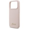 Etui Guess Silicone Script Metal Logo    MagSafe do iPhone 17 Pro różowy