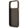 Etui Guess Peony Hot Stamp MagSafe do    iPhone 17 Pro Max brązowy