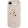 Etui Guess Grained Big 4G & Classic Logo do iPhone Air różowy
