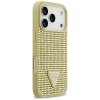 Etui Guess Rhinestone Triangle Logo do   iPhone 17 Pro złoty