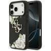 Etui Guess Grained Roses & Big 4G Logo   do iPhone 17 Pro czarny