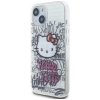 Hello Kitty HKHCP15SHDGPHT iPhone 15 / 14 / 13 6.1 biały/white hardcase IML Kitty On Bricks Graffiti