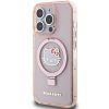 Hello Kitty HKHMP15LHRSGEP iPhone 15 Pro 6.1 różowy/pink hardcase Ring Stand Glitter Electrop Logo MagSafe