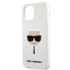 Karl Lagerfeld KLHCP12SSLKHWH iPhone 12 mini 5,4 biały/white hardcase Silicone Karl`s Head