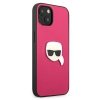 Karl Lagerfeld KLHCP13SPKMP iPhone 13mini 5,4 różowy/pink hardcase Leather Ikonik Karl`s Head Metal