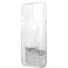 Karl Lagerfeld KLHCP13LKICGLS iPhone 13Pro / 13 6,1 srebrny/silver hardcase Liquid Glitter Karl&Choupette Head