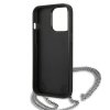 Karl Lagerfeld KLHCP13LPMK iPhone 13 Pro / 13 6,1 hardcase czarny/black Leather Textured and Chain
