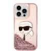 Karl Lagerfeld KLHCP14LLNKHCP iPhone 14 Pro 6,1 różowy/pink hardcase Glitter Karl Head