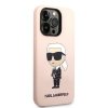 Karl Lagerfeld KLHCP14LSNIKBCP iPhone 14 Pro 6,1 hardcase różowy/pink Silicone Ikonik