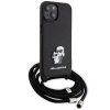 Karl Lagerfeld KLHCP15SSAKCPSK iPhone 15 / 14 / 13 6.1 hardcase czarny/black Crossbody Saffiano Metal Pin Karl & Choupette